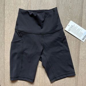 wunder train short 8" pocket size 2 black lululemon nwt